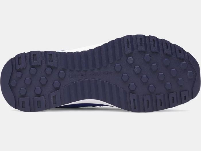 Under Armour Street Mirage shoes outsole in dark navy showing durable rubber tread pattern for traction.