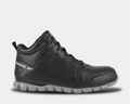 Reebok Work Sublite Cushion Work boots in black with alloy toe and cushioned outsole, side view