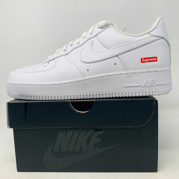Brand new 2020 Supreme Air Force 1 white sneakers with red Supreme laces and good box condition