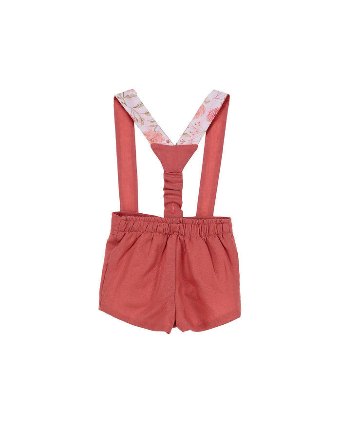 Suspender Set Coral Dahlia