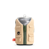 Puffin The Adventurer can cooler featuring a beige vest design with button details and functional pockets, front view.