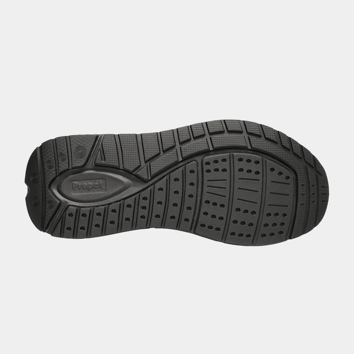 Propét Ultra Work Sneaker outsole in black showing slip-resistant tread pattern and durable rubber material.