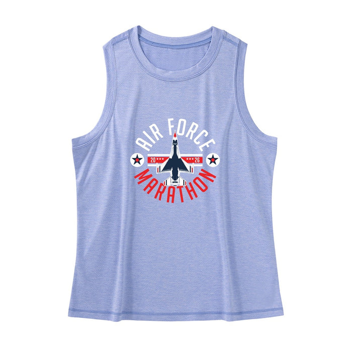 Women's Runners Plus LuxDry High Neck Tank Air Force Marathon Thunderbird